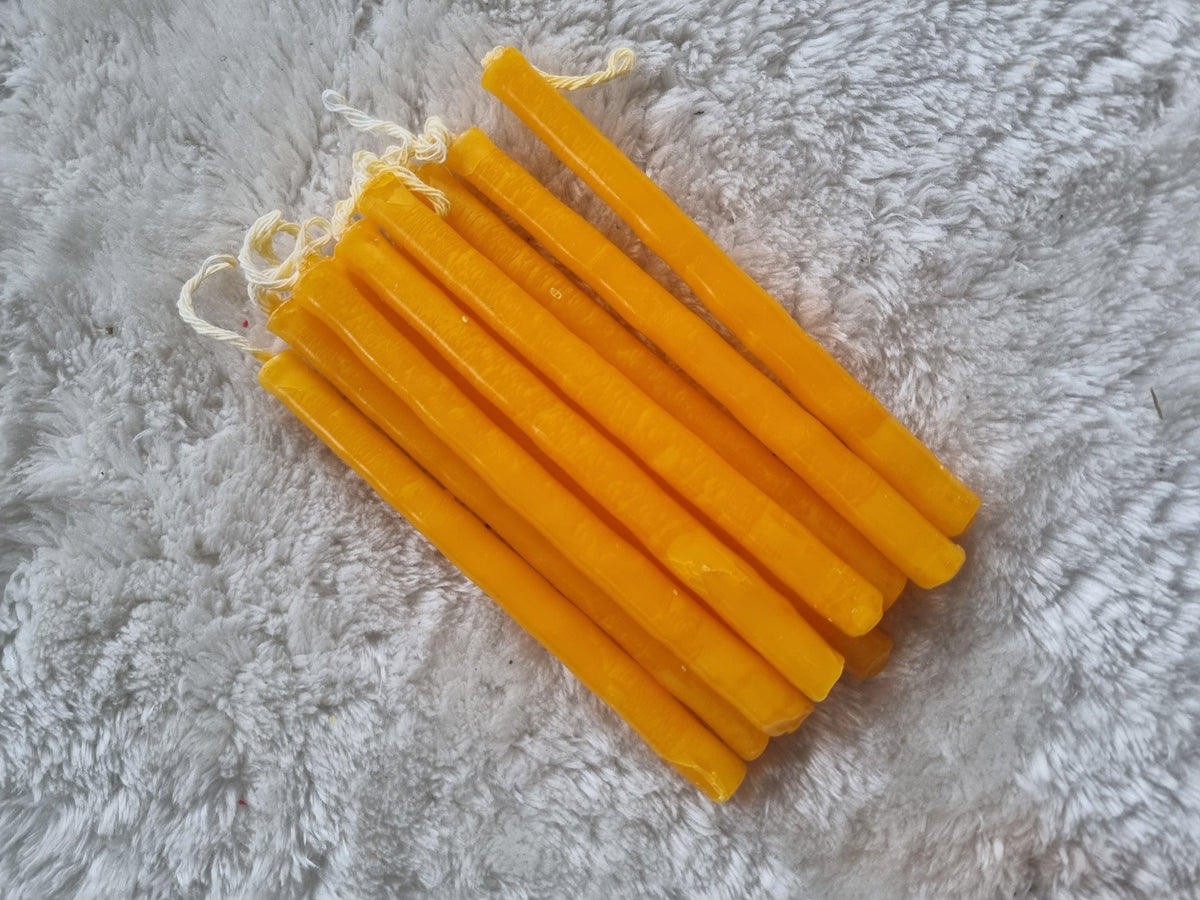 10 stk. Mayan Candles ~ gul (Overflod & healing)