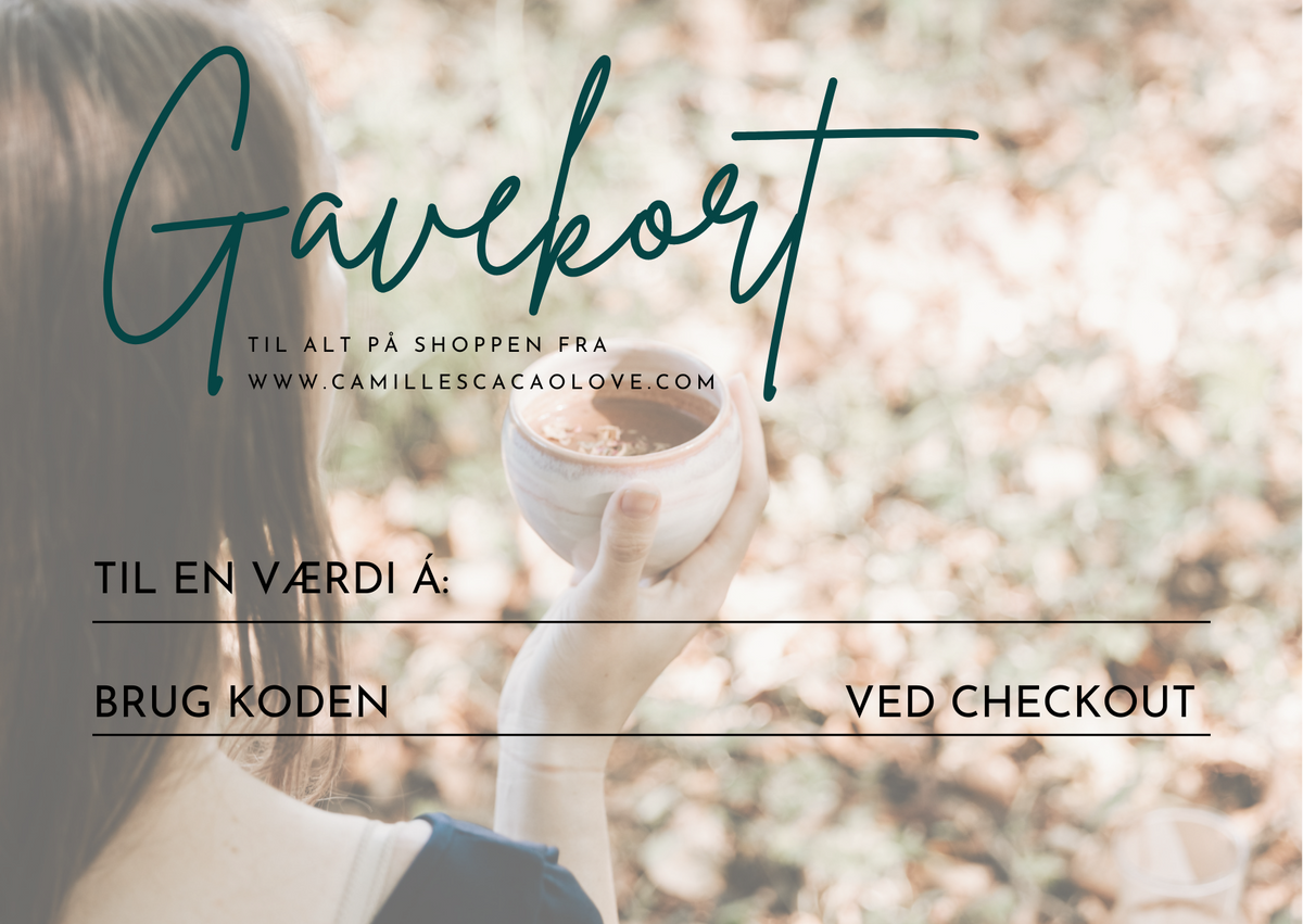 Gavekort - til alt på shoppen fra cemillescacaolove.com