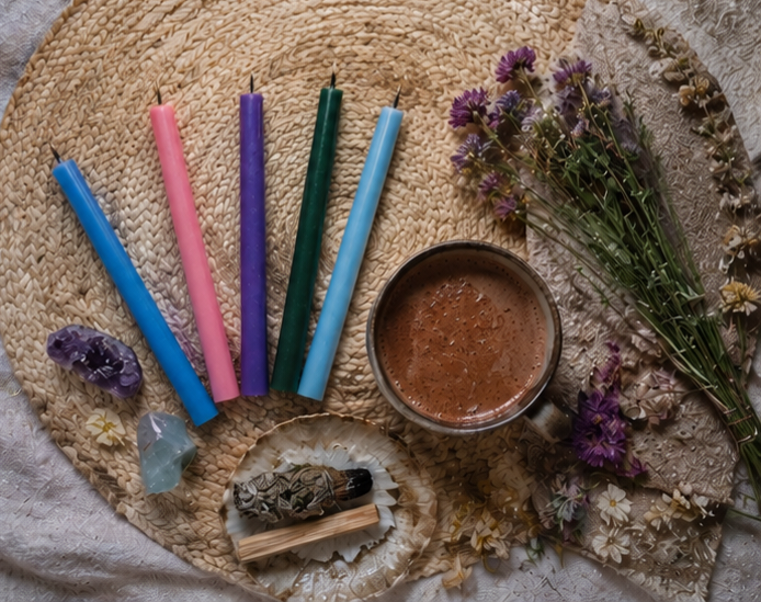 10 stk. Mayan Candles ~ lilla (tilgivelse)